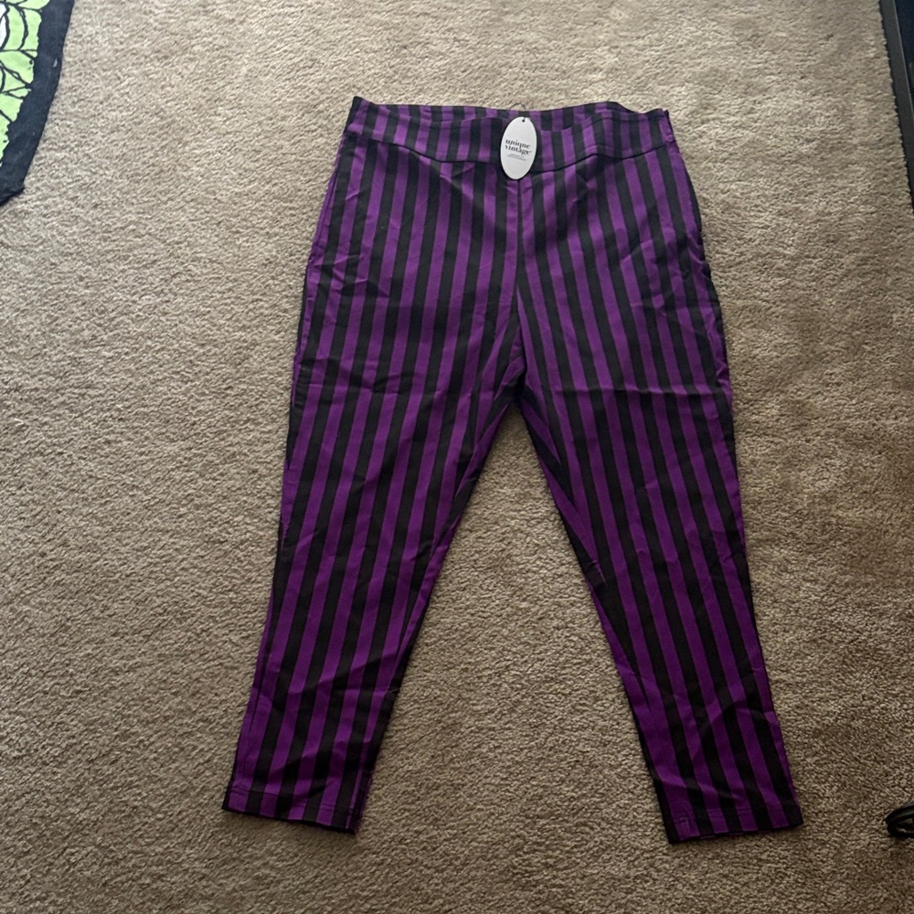 Unique Vintage Striped Straight Leg Pants